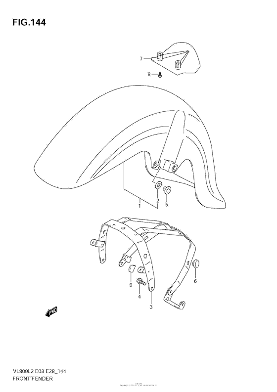 VZ800 Front Fender (Vl800  E33)