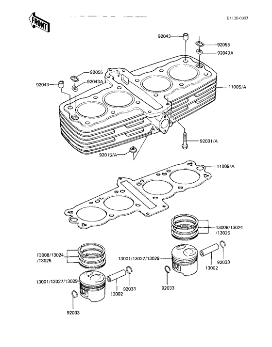Cylinder/pistons