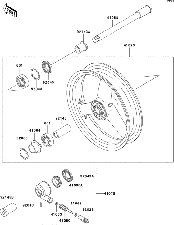 ZR1100 Переднее колесо