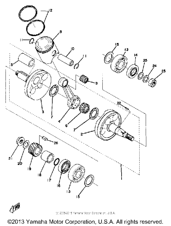 Crank piston