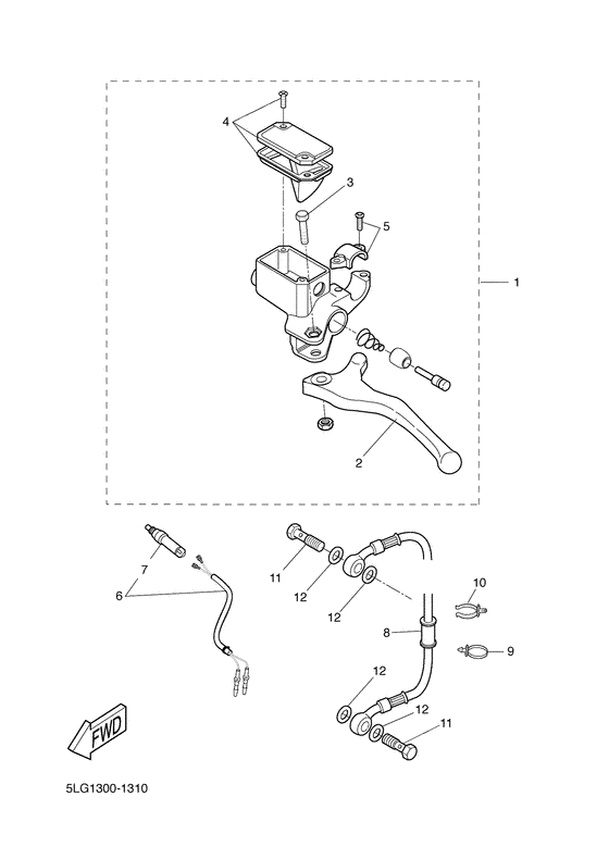 XQ150 Задний торм цилиндр