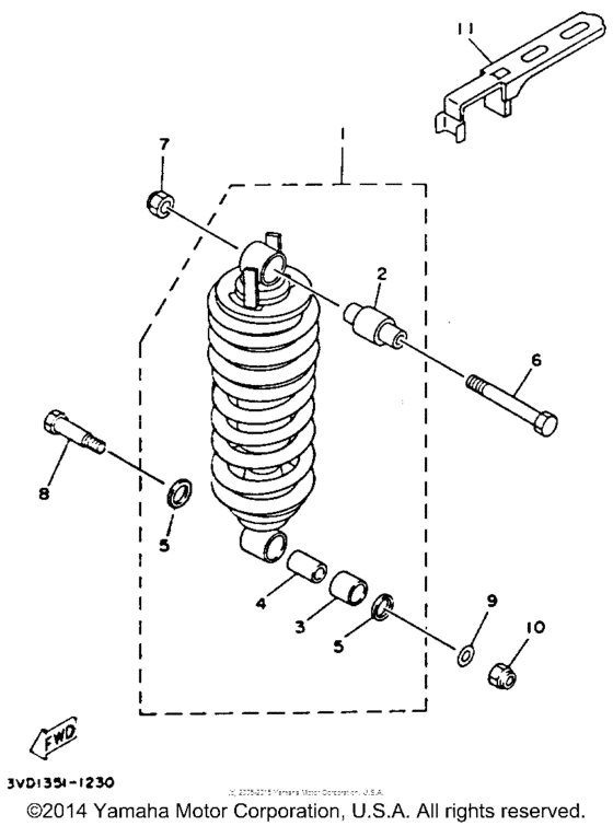 TDM850D Амортизаторы задние