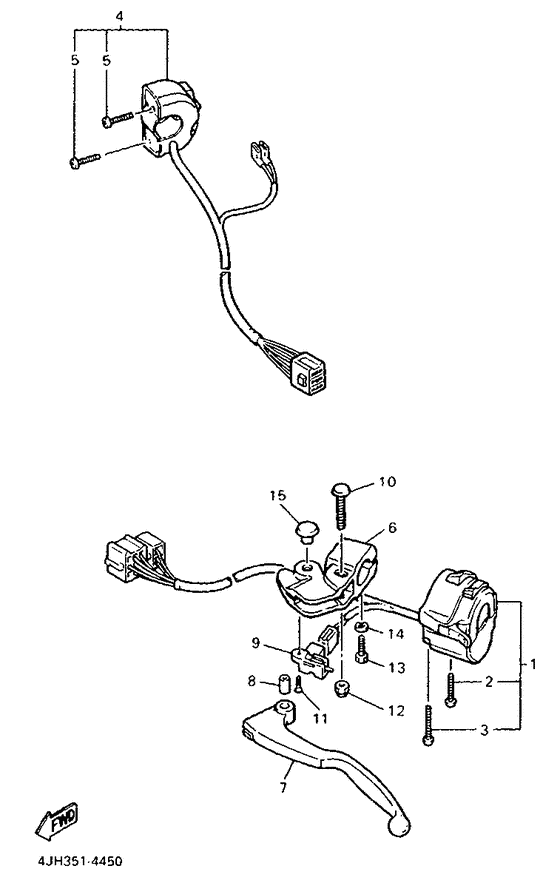 Handle switch. lever