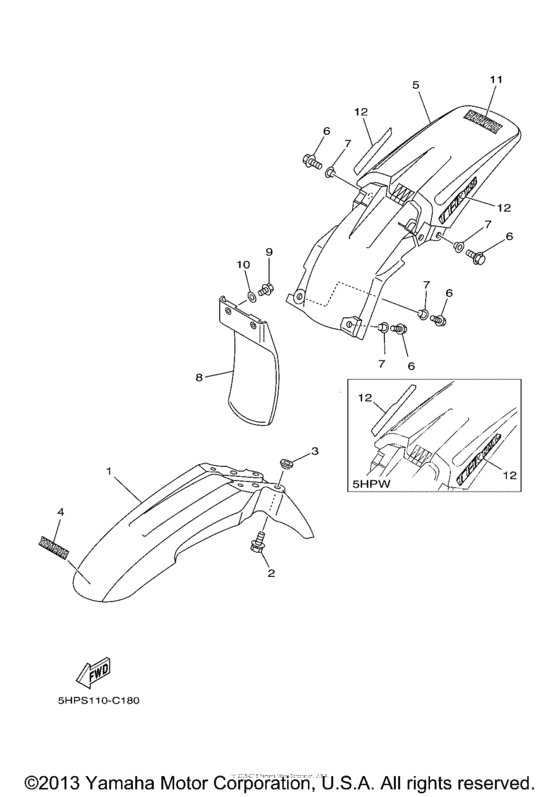 TTR125LES Крыло