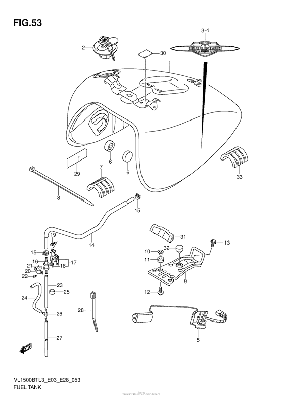 Fuel Tank (Vl1500Btl3 E28)