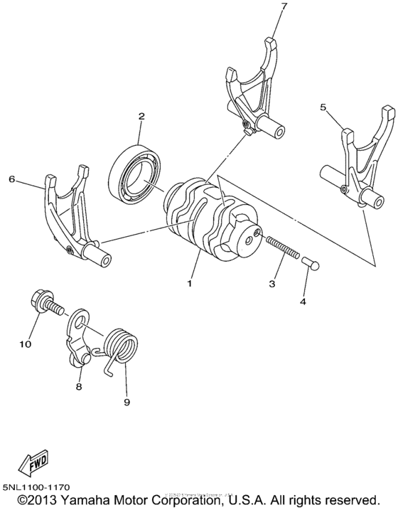 YZ250FN Копирный вал