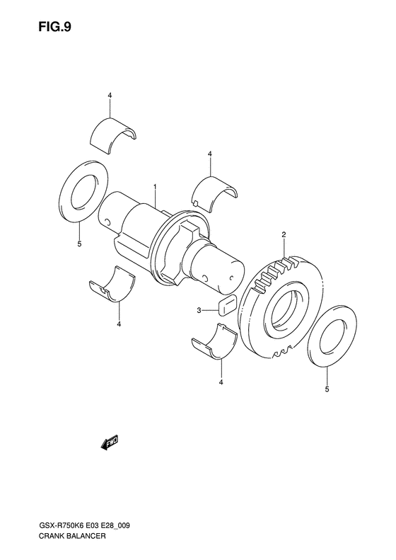GSX-R750 Балансир кривошипа