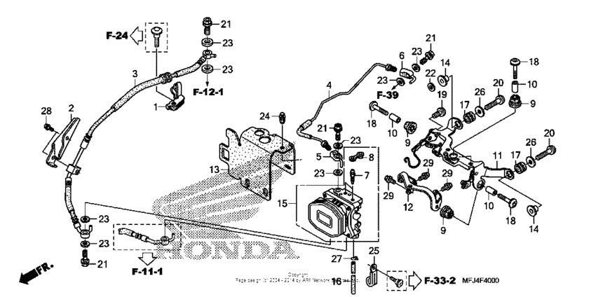 Rear valve unit (cbr600ra)