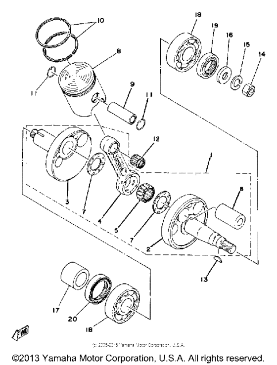 Crankshaft-piston