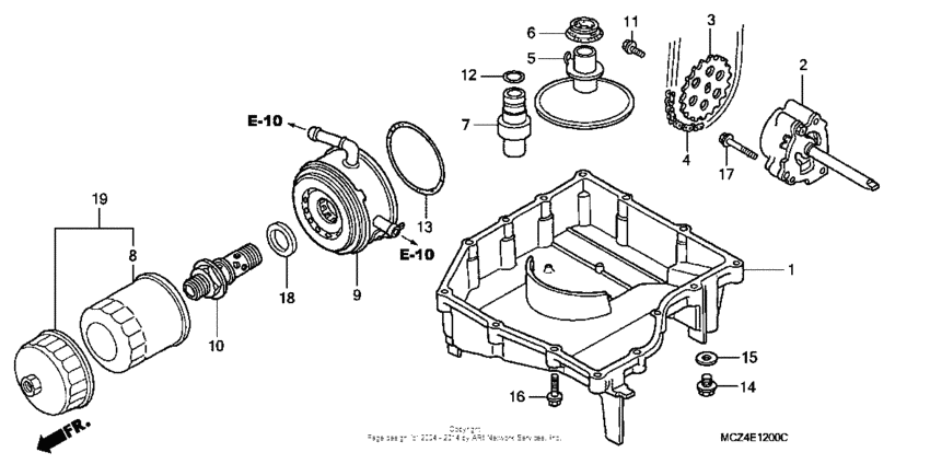 Oil pan + oil pump