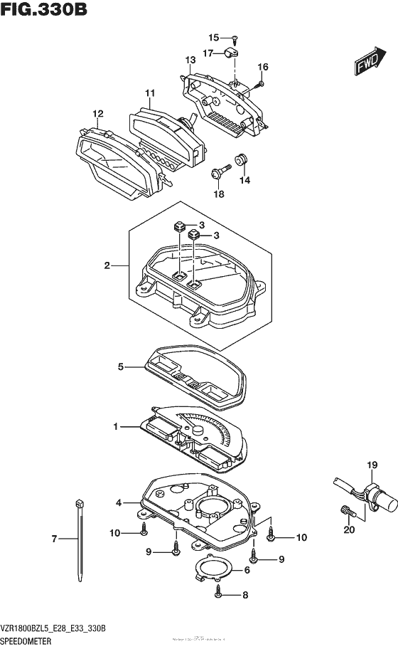 Speedometer (Vzr1800Bzl5 E33)