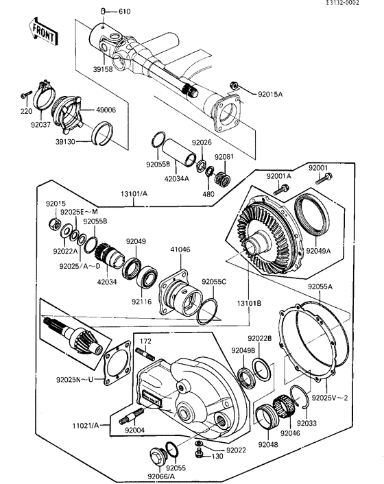 Drive shaft/final gears
