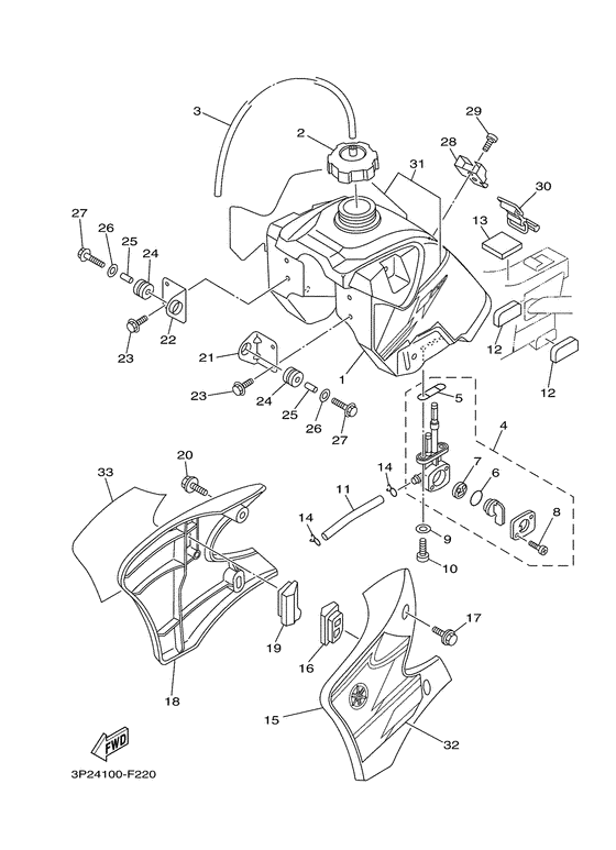 TTR90W Топливный бак