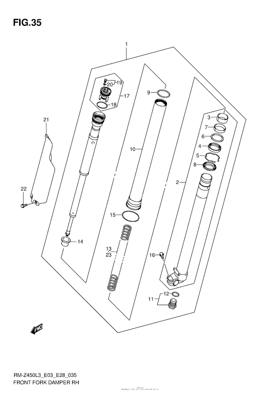 Front Fork Damper Rh