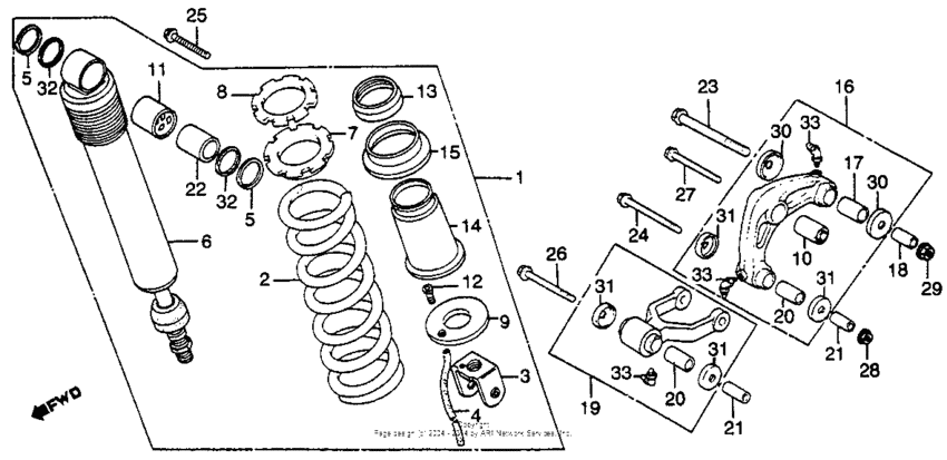 Xl500r rear shock absorber