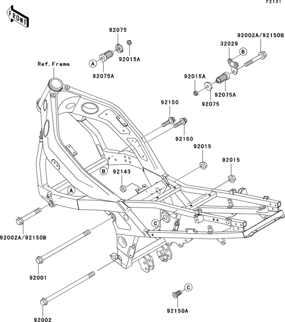 ZX600 Рама ,крепежные детали