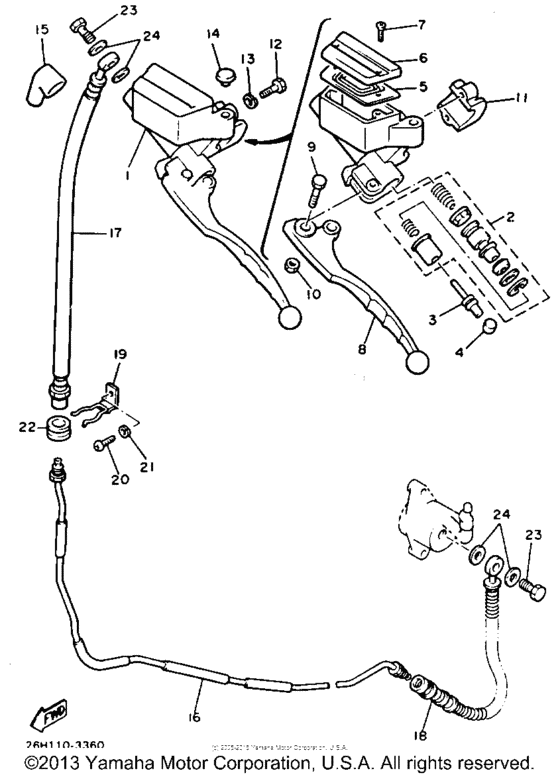 XVZ12TK Главный тормозной цилиндр