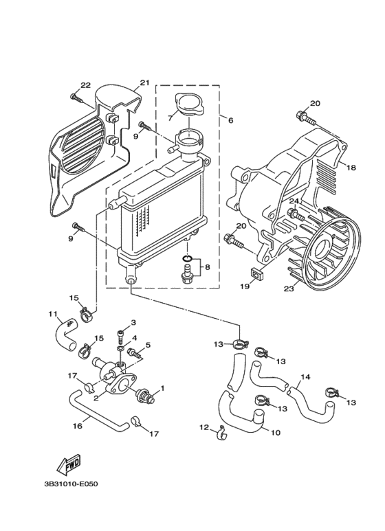 XF50 ﾗｼﾞｴﾀ & ﾎｰｽ