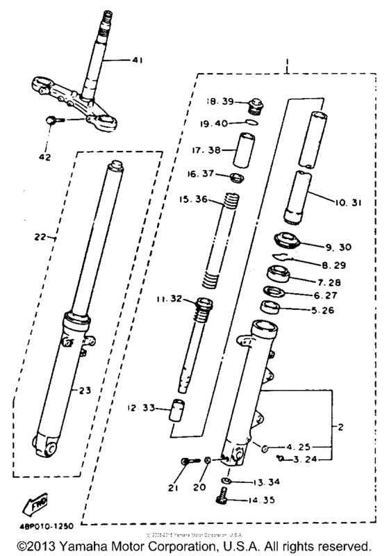 XJ600SDC Передняя вилка