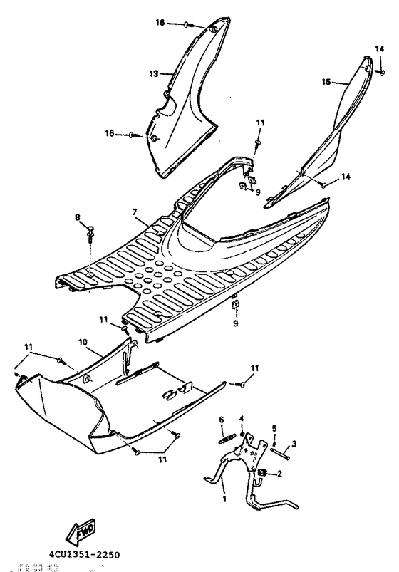 YE50 Stand. footrest