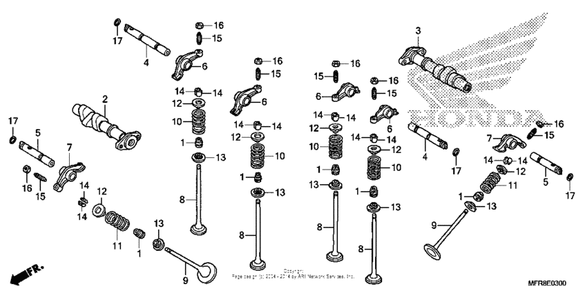 VT1300CS Распределительный вал и клапана