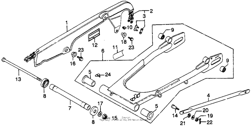 Swingarm + chain case