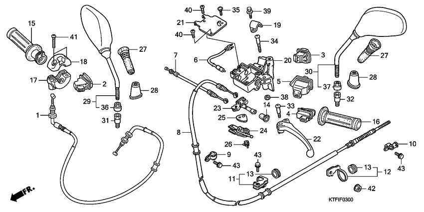 Handle lever/switch/cable