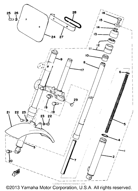 Front fork - front fender