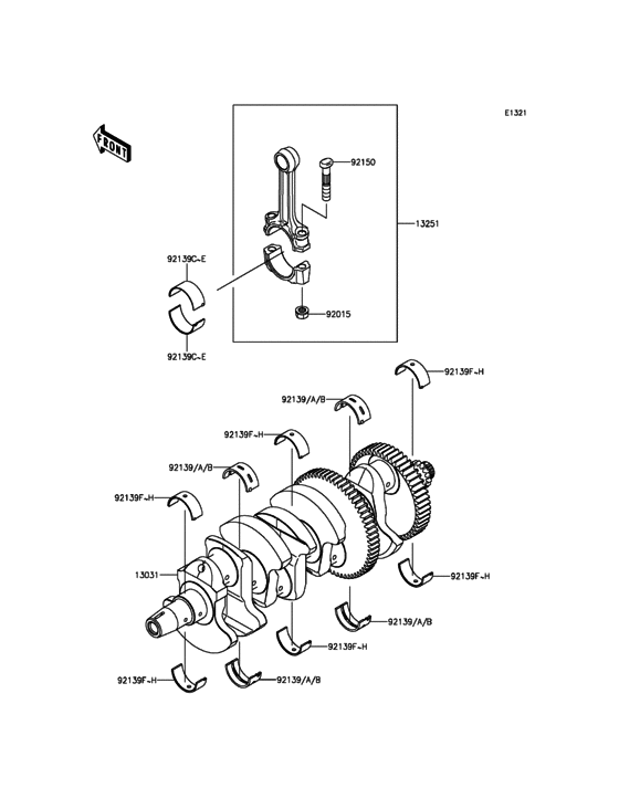 ZX1000 Коленвал