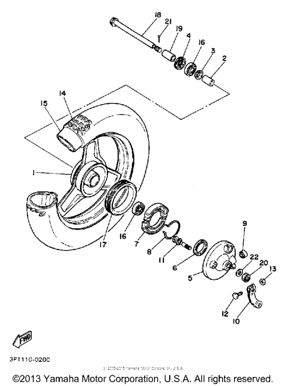 PW50A Переднее колесо