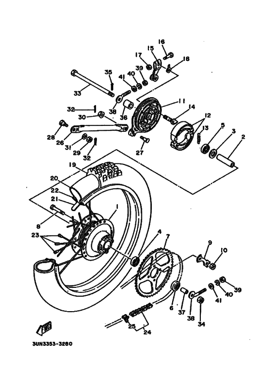 Rear wheel complete assy