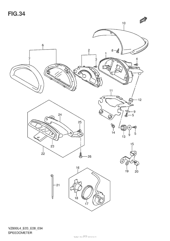 Speedometer (Vz800L4 E28)