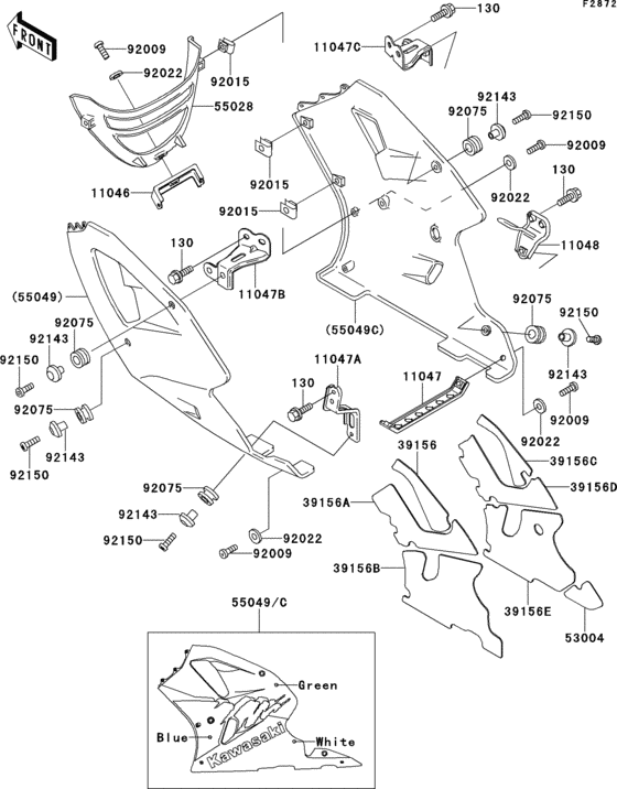 Cowling lowers(zx750-m1)