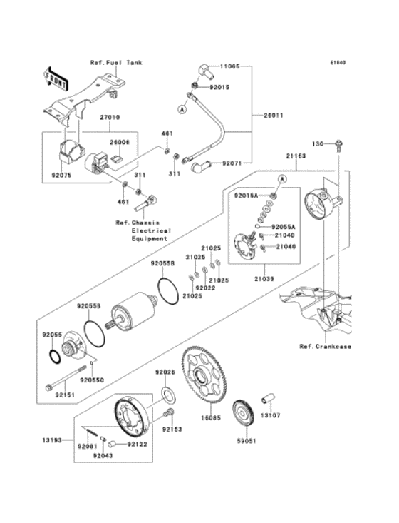 Starter motor/starter clutch