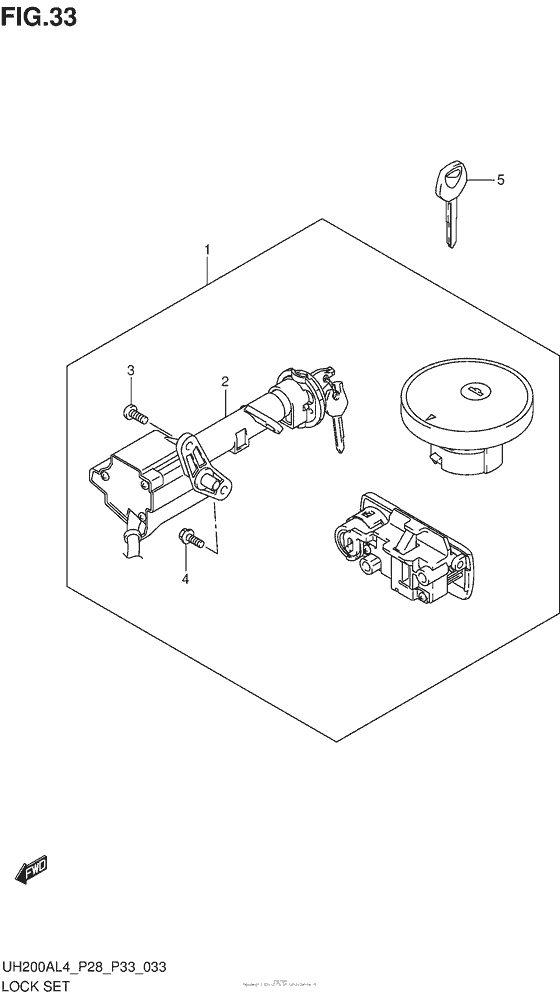Lock Set (Uh200Al4 P28)
