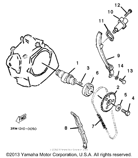 XT225DC Цепь механизма газораспределения