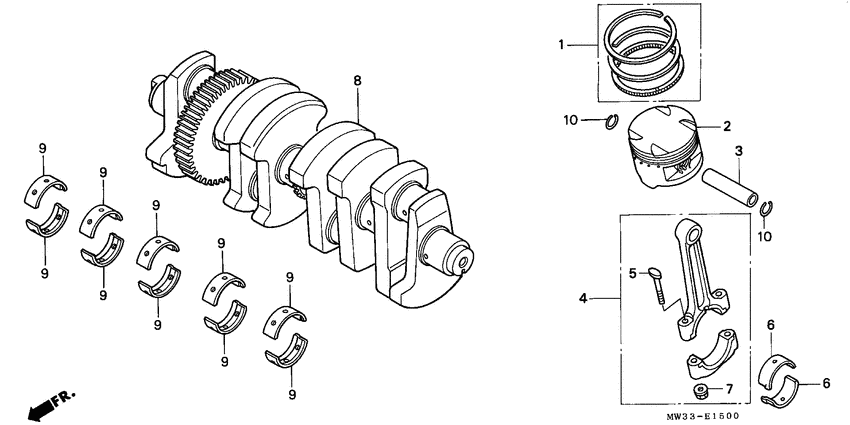 Crankshaft/piston