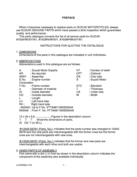 AY50 Catalog preface