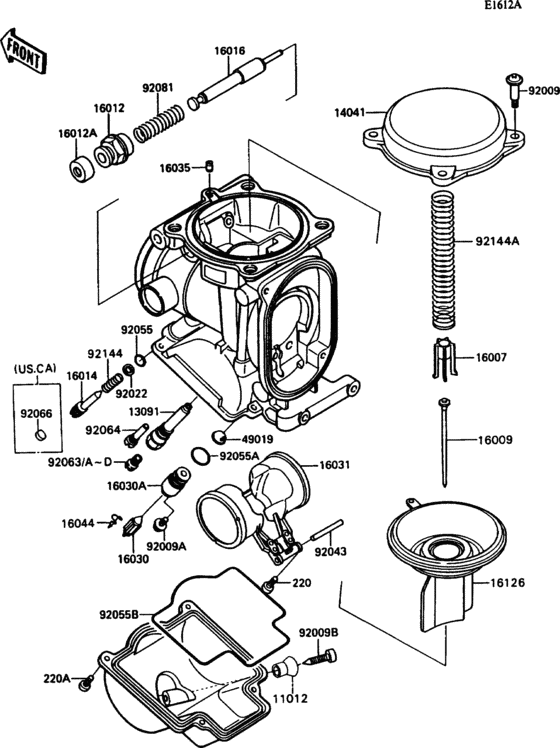 Carburetor parts(1/2)(015043-)