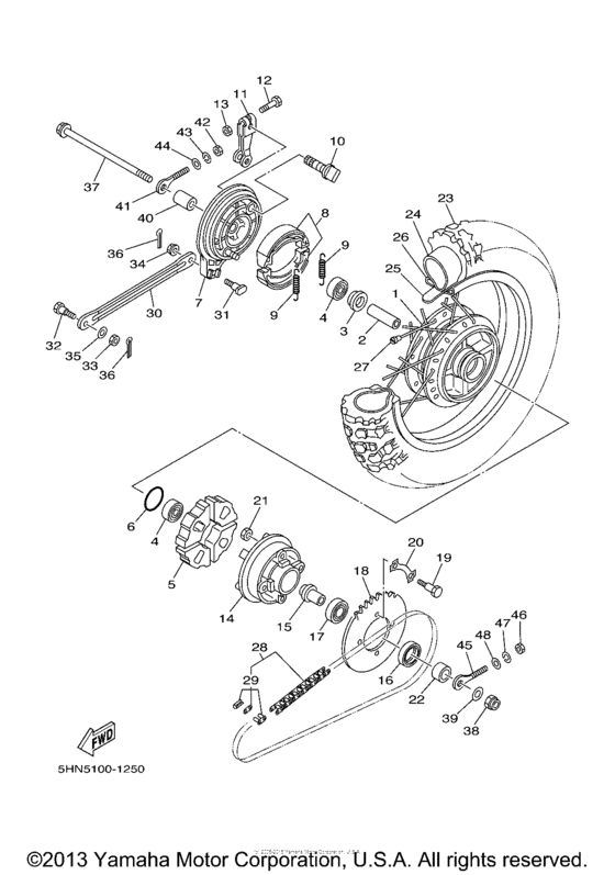 TTR90N Переднее колесо