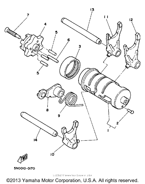 BW200N Shift cam - fork