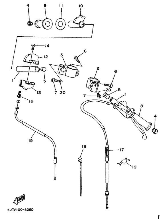 Steering handle. cable