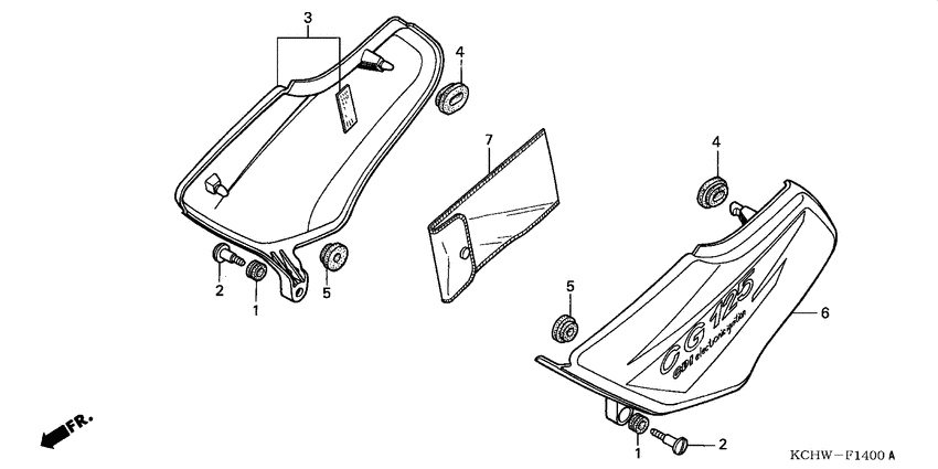 CG125M Боковая крышка
