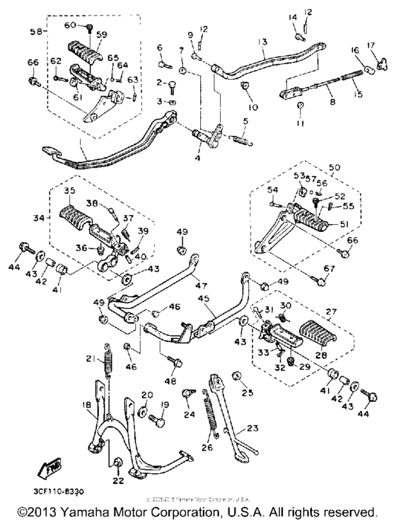 XV1100WC Подножки
