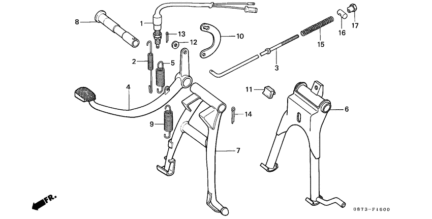 Main stand/ brake pedal