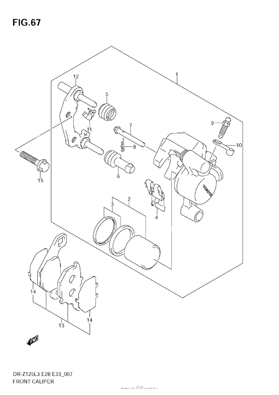 Front Caliper (Dr-Z125Ll3 E33)