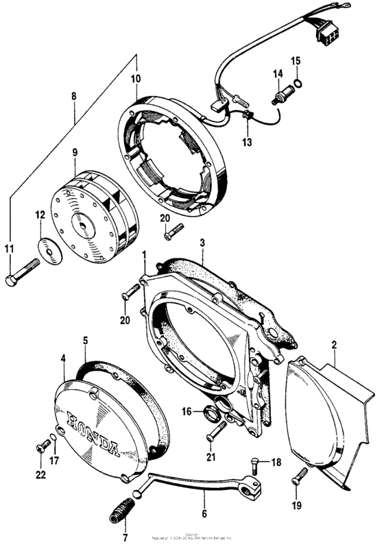Crankcase cover + alternator