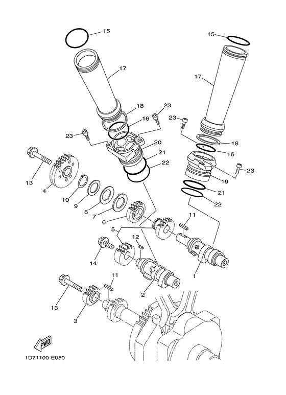 XV1900A Arbol de levas & cadena
