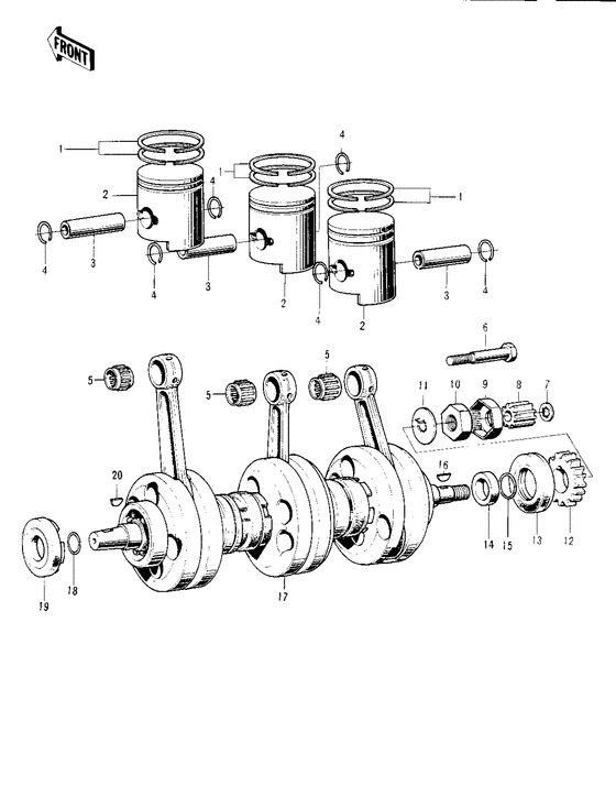 Crankshaft/pistons