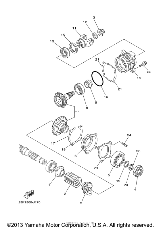 XT1200Z Промежуточный ведущий вал